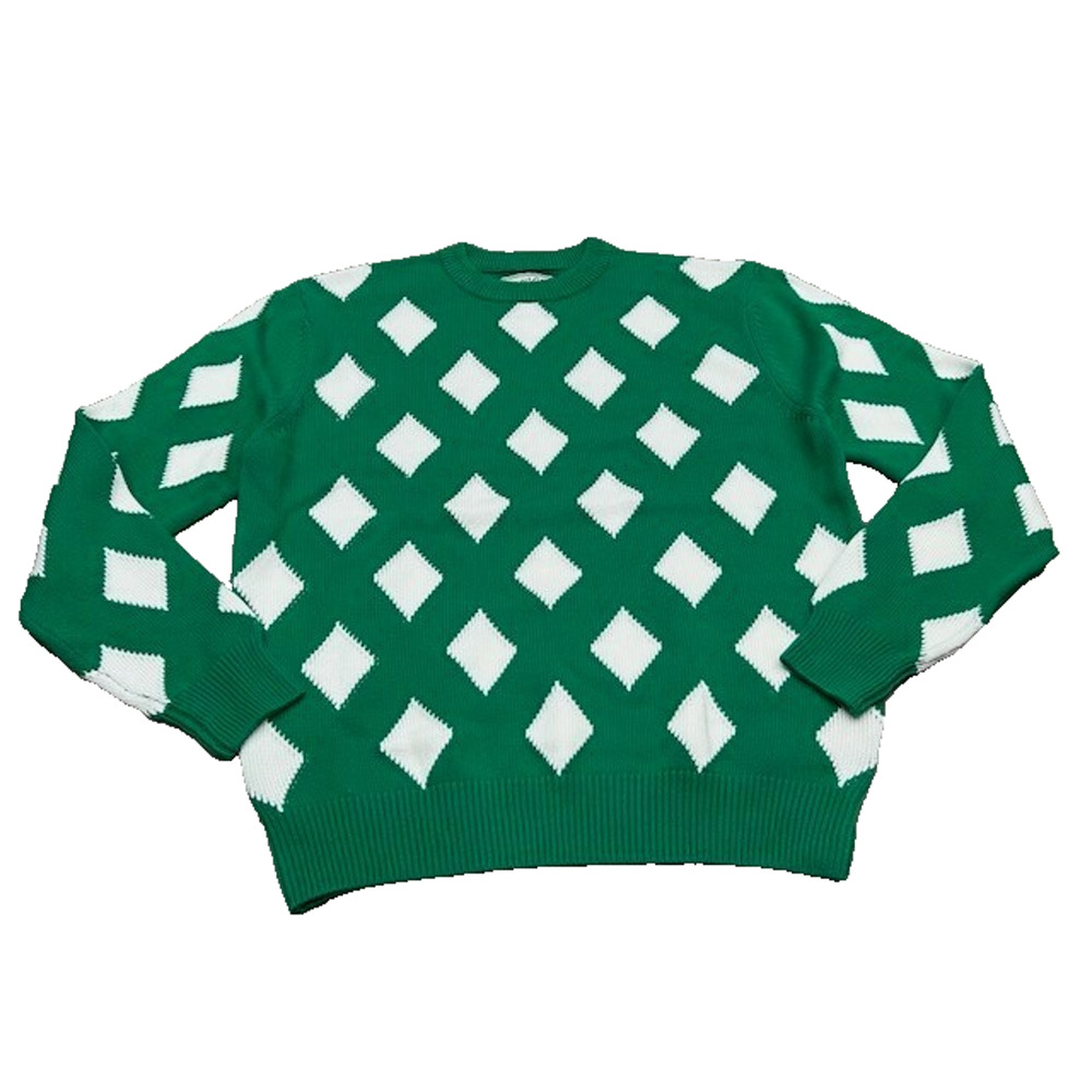 NWOT Bogey Boys by‎ Macklemore Men's Rhombus Sweater Golf Green White Size Large